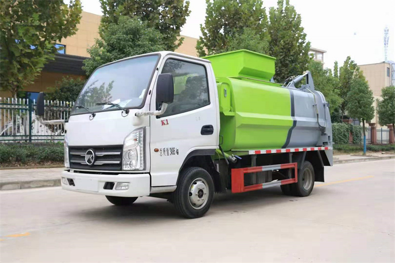 現(xiàn)車推薦：4方藍(lán)牌國六凱馬餐廚垃圾車，可選裝推鏟固液分離不超重