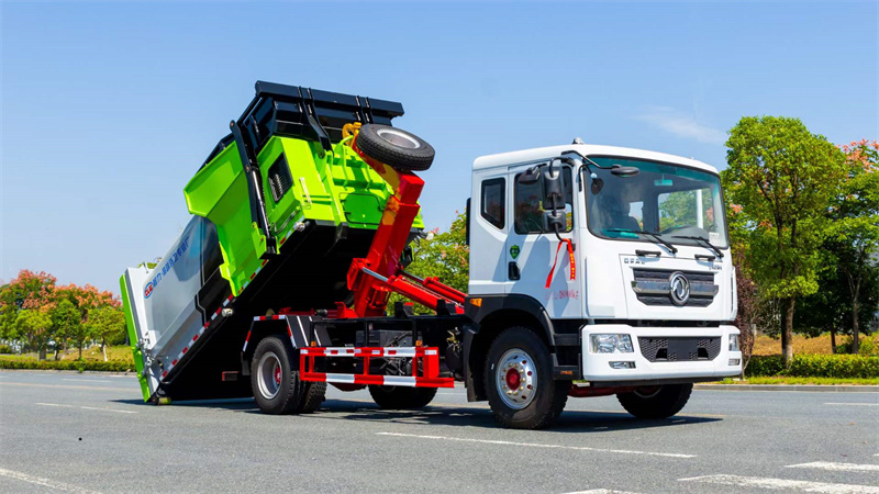 移動智能垃圾壓縮中轉站設備12方連體垃圾壓縮站，移動壓縮垃圾箱優點